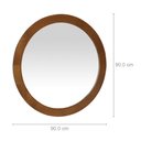 Ver imagem 2 de Espelho Redondo Hannover - 3054 Mmj-lz Lz-imbuia 0,90m
