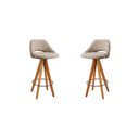 Ver imagem 2 de Kit 2 Banquetas Giratórias Estofadas com Encosto Nicole