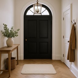 Tapete Porta Entrada Antiderrapante Aconchego 65x45cm Bege - 3