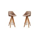 Ver imagem 1 de Kit 2 Banquetas Giratórias Estofadas com Encosto Nicole