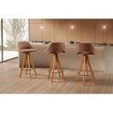 Ver imagem 3 de Kit 2 Banquetas Giratórias Estofadas com Encosto Nicole