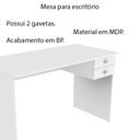 Ver imagem 3 de Mesa para Escritório Home Office ME4165 MDP Branco - Gran Belo