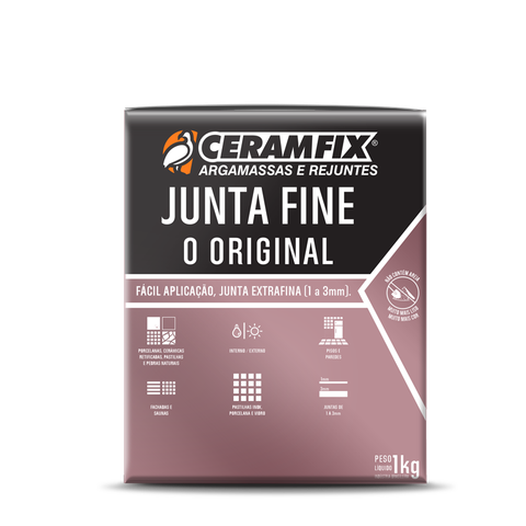 Rejunte Junta Fine Platina 1kg Ceramfix