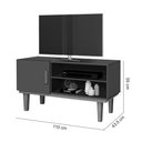 Ver imagem 2 de Rack Denver Preto e Naturalle Carmolar