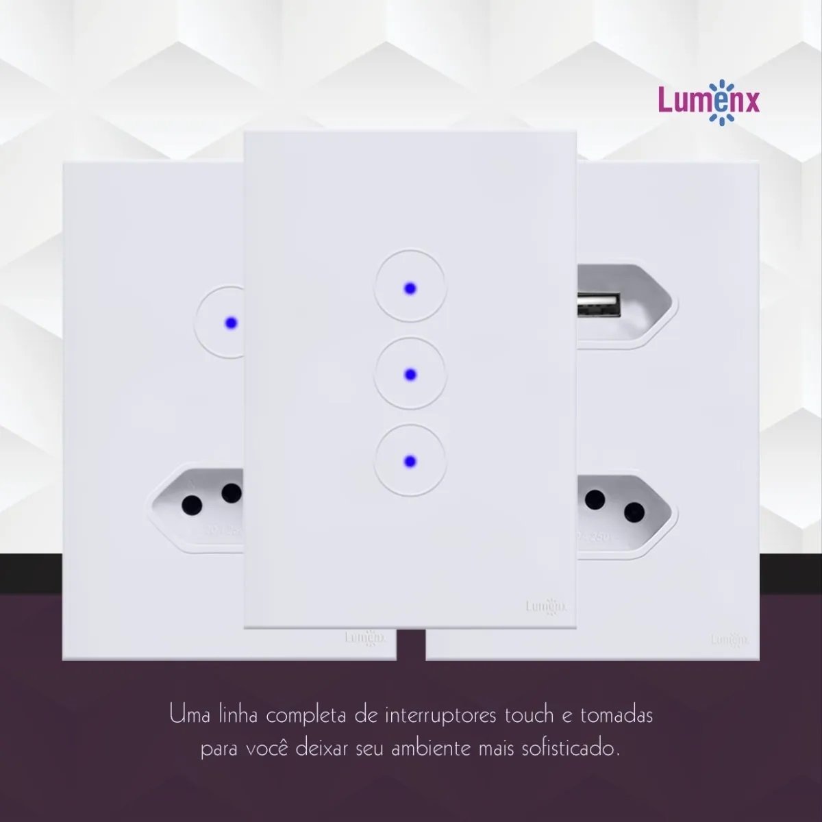 Interruptor Touch WIFI 2 PAD - 4x2 BRANCO - 3