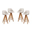 Ver imagem 2 de Kit 4 Banquetas Giratórias Estofadas com Encosto Nicole