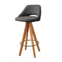 Ver imagem 6 de Kit 4 Banquetas Giratórias Estofadas com Encosto Nicole