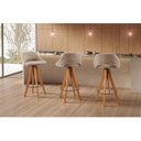 Ver imagem 3 de Kit 4 Banquetas Giratórias Estofadas com Encosto Nicole