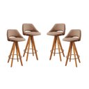 Ver imagem 1 de Kit 4 Banquetas Giratórias Estofadas com Encosto Nicole