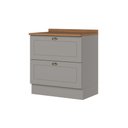 Ver imagem 2 de Balcão 2 Gavetas 80cm 100% MDF com Tampo Americana Henn