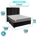 Ver imagem 3 de Conjunto Cama Box Bau Blindado Casal + Colchão D23 Pro Inducol + Cabeceira