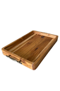 Ver imagem 1 de Gamela Retangular com Pegador Ouro Velho – Madeira de Teca 45x30x5cm