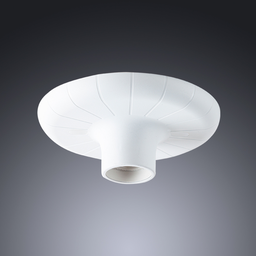Kit 20 - Plafonier Plafon Spirale Root E-27 Branco Soquete Porcelana Prático - 4