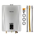 Ver imagem 1 de Aquecedor Rinnai 17 Litros E17 Feh Gn Prata (digital) + Kit Ligação de 40cm