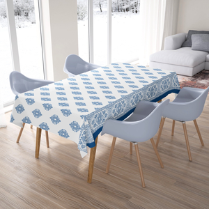 Toalha de Mesa São João em Jacquard - Easy Clean Louça Portuguesa 08 Lugares