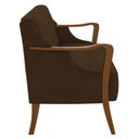 Ver imagem 5 de Poltrona Namoradeira 2 Lugares 135cm Capitonê Lapa M22 Veludo Marrom - Mpozenato