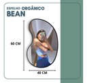 Ver imagem 5 de Espelho Orgânico Bean 60x40cm Moldura Couro Moderno Premium - Moldura Caramelo