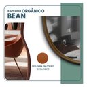 Ver imagem 3 de Espelho Orgânico Bean 60x40cm Moldura Couro Moderno Premium - Moldura Caramelo