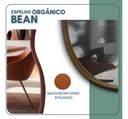 Ver imagem 3 de Espelho Orgânico Bean 60x40cm Moldura Couro Moderno Premium - Moldura Caramelo