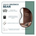 Ver imagem 4 de Espelho Orgânico Bean 60x40cm Moldura Couro Moderno Premium - Moldura Caramelo