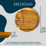 Kit Tábua de Frios com Divisórias Petisqueira de Madeira - 8