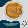 Kit Tábua de Frios com Divisórias Petisqueira de Madeira - 6