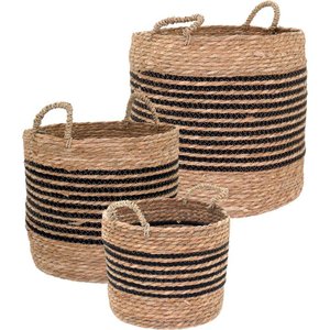 Cesta Fibra Natural 3pç