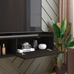 Rack para Tv Suspenso até 50 Polegadas com 1 Porta e 1 Nicho Atena - 4
