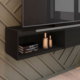Rack para Tv Suspenso até 50 Polegadas com 1 Porta e 1 Nicho Atena - 3