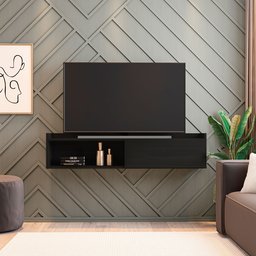 Rack para Tv Suspenso até 50 Polegadas com 1 Porta e 1 Nicho Atena - 1