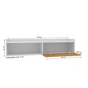 Ver imagem 3 de Rack Suspenso para TV até 50 Polegadas 120cm 1 Porta e 1 Nicho Atena Branco