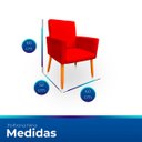 Ver imagem 7 de Kit 02 Poltrona Nina Decorativa Suede Vermelho para Escritorio, Sala Salão Biselos-Decor