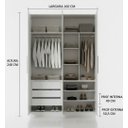 Ver imagem 4 de Guarda-roupa Modular 4 Portas 1014 Ilan Branco