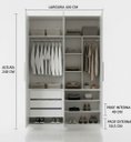 Ver imagem 4 de Guarda-roupa Modular 4 Portas 1014 Ilan Branco