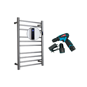 Kit Toalheiro Térmico Redondo Inox Polido Esquerdo e Parafusadeira