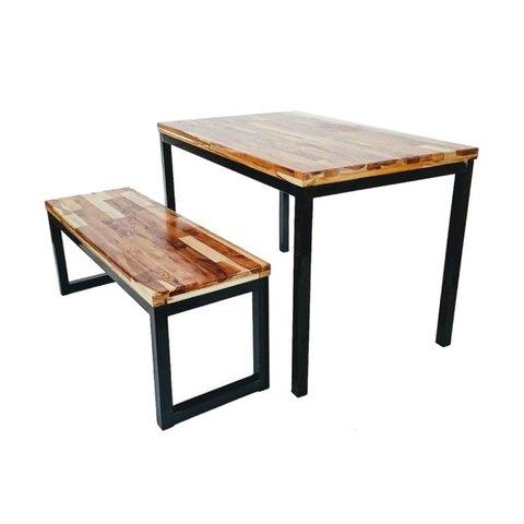 Conjunto Mesa Industrial Tavolo 1,20m com 1 Banco Industrial
