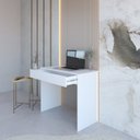 Ver imagem 5 de Mesa Escrivaninha com Sevilha 1 Gaveta 90cm Branco