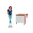Ver imagem 4 de Gabinete de Cozinha Modulado Balcão Macadâmia c/ Tampo e 2 Portas 80cm Freijo/Branco - Telasul