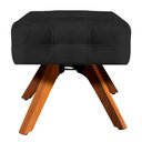 Ver mais imagens de Kit 2 Puffs Decorativos Base Giratória Karen Suede Preto - Gran Belo