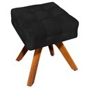 Ver imagem 6 de Kit 2 Puffs Decorativos Base Giratória Karen Suede Preto - Gran Belo