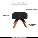 Ver imagem 4 de Kit 2 Puffs Decorativos Base Giratória Karen Suede Preto - Gran Belo
