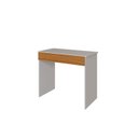 Ver imagem 2 de Mesa Escrivaninha com Sevilha 1 Gaveta 90cm Branco com Amadeirado Freijó