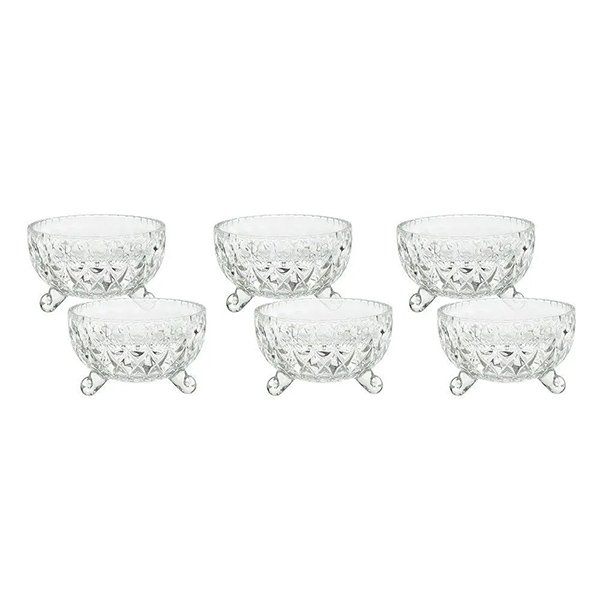 Jogo de Sobremesa em Vidro Dolce Home 10x5 5 Cm 6 Peças - 1
