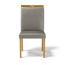 Ver imagem 5 de Kit com 4 Cadeiras Maiara Madeira Maciça Estofadas para Mesa de Jantar Veludo Chumbo 109