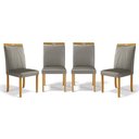 Ver imagem 1 de Kit com 4 Cadeiras Maiara Madeira Maciça Estofadas para Mesa de Jantar Veludo Chumbo 109