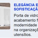 Ver mais imagens de Cozinha Modulada Compacta em Aço 4 Peças 13 Portas Sendo 3 com Vidro 2 Gavetas Florença Itatiaia Branco/Neve