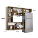 Ver imagem 5 de Cozinha Compacta Sol 5 Portas 1 Gav Castanho/off White