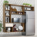 Ver imagem 4 de Cozinha Compacta Sol 5 Portas 1 Gav Castanho/off White