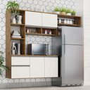 Ver imagem 2 de Cozinha Compacta Sol 5 Portas 1 Gav Castanho/off White