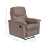 Poltrona Reclinável Olga Veludo Cappuccino - 2